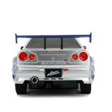 Fast & Furious 2002 Nissan Skyline GT-R (BNR34) 1:24 Scale Remote Control Model Car