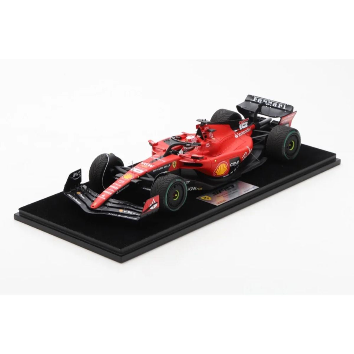 Scuderia Ferrari SF23 No. 16 Scuderia Ferrari 6th Monaco GP 2023 Charles Lerlerc - 1:18 Scale Resin Model Car