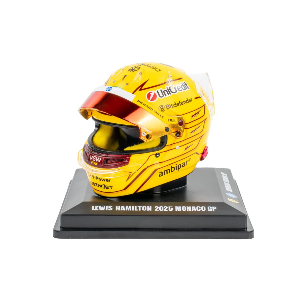 Lewis Hamilton – Scuderia Ferrari HP Monaco GP 2025 - 1:5 Scale Resin Model Helmet