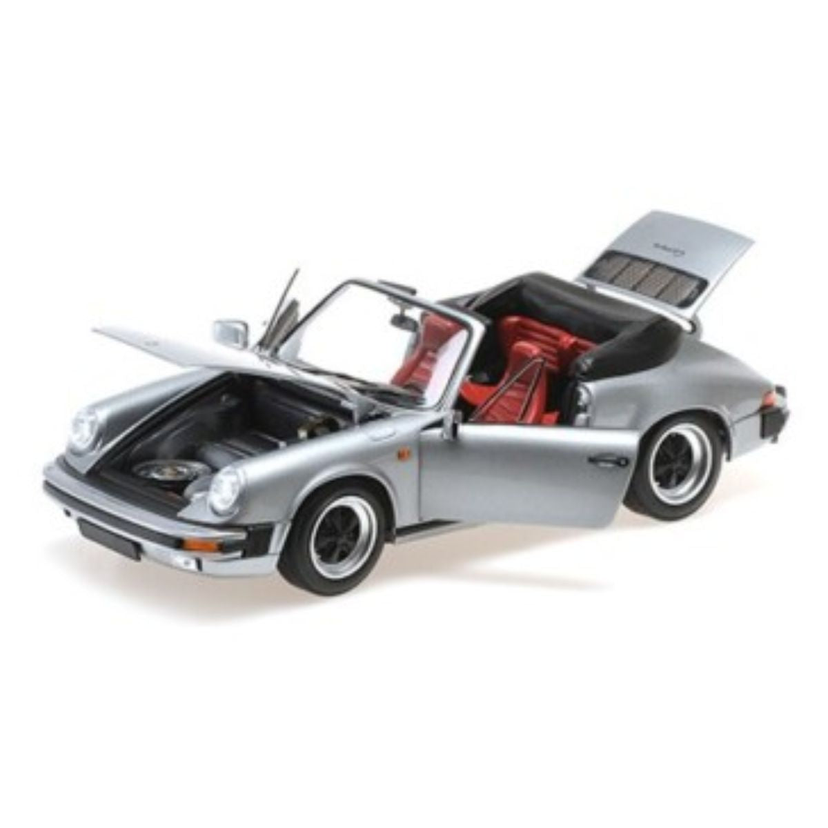 PORSCHE 911 CARRERA CABRIOLET - 1983 - GREY - 1:18 Scale Diecast Model Car