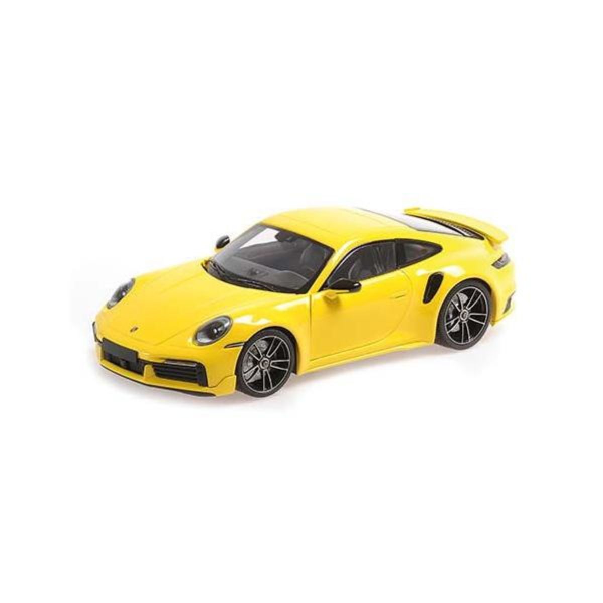 Porsche 911 (992) Turbo S Coupe Sport Design - 2021 - Yellow - 1:18 Scale Diecast Model Car