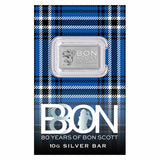 Bon Scott 80th Anniversary 10 Gram Silver Bar