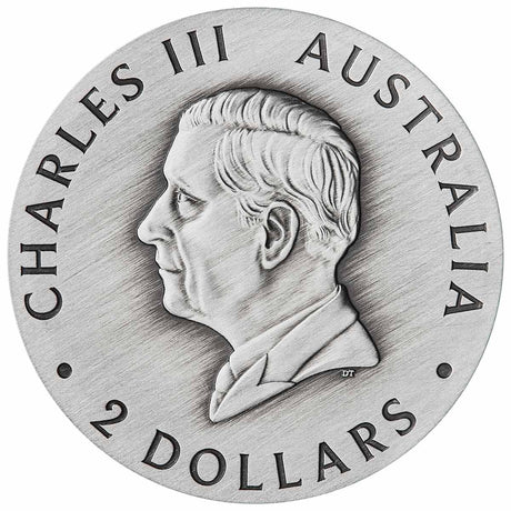 Australia Butterfly 2026 $2 Colour 2oz Silver Antique Coin