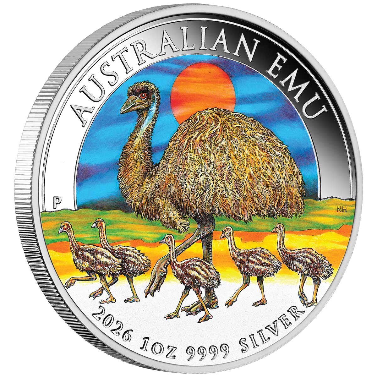 Australia Emu 2026 $1 Colour 1oz Silver Uncirculated Coin