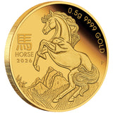 Australia Lunar Year of the Horse 2026 $2 0.5g Gold Proof Coin