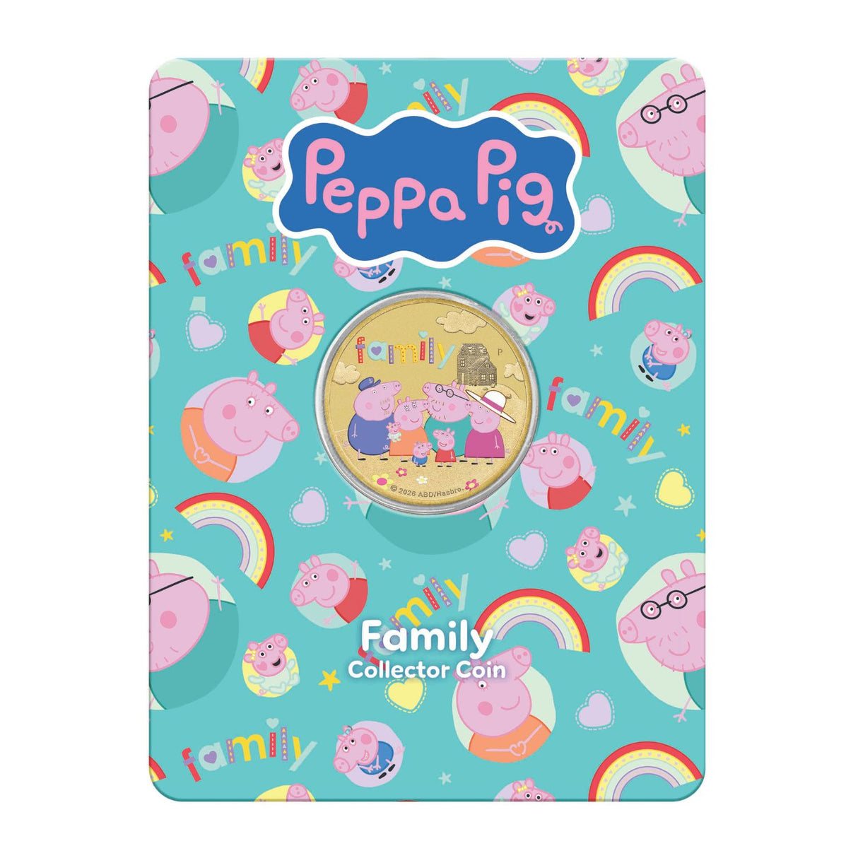 Peppa Pig Family 2026 $1 Colour Uncirculated Coin