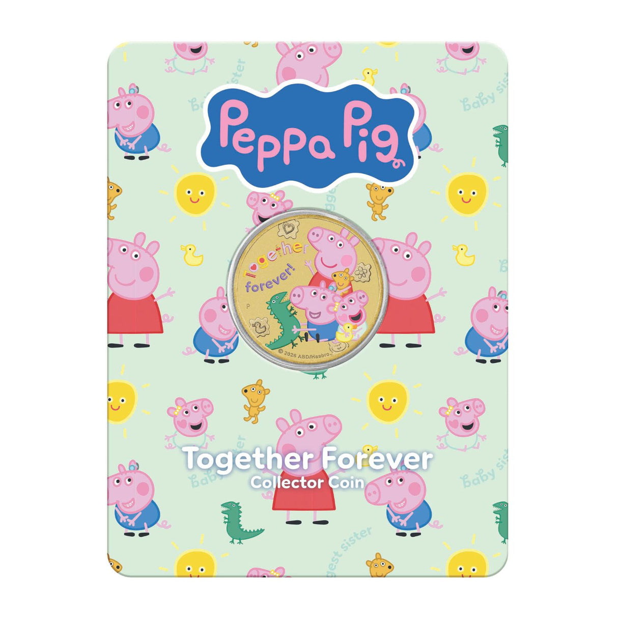 Peppa Pig Together Forever 2026 $1 Colour Uncirculated Coin
