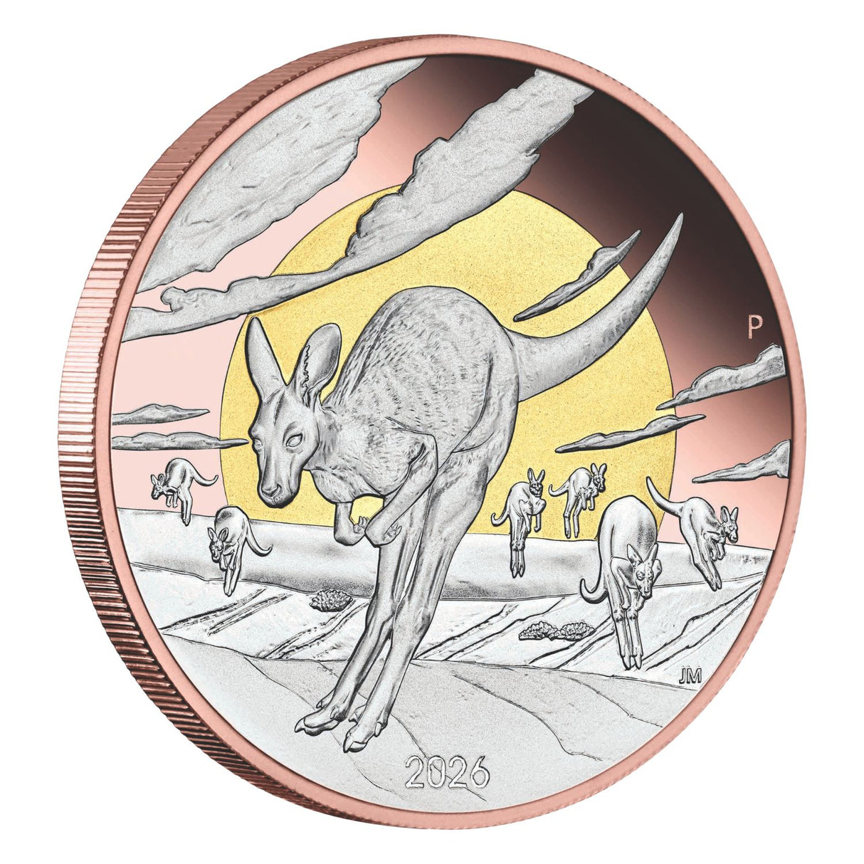 Australia The Outback 2026 $8 Kangaroo Double Gold-plated 5oz Silver Proof Coin