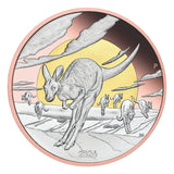 Australia The Outback 2026 $8 Kangaroo Double Gold-plated 5oz Silver Proof Coin