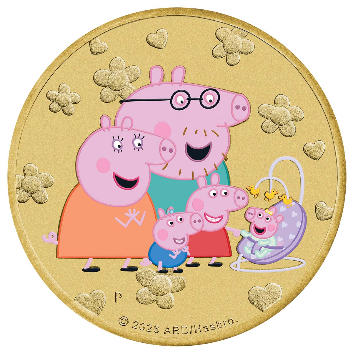 Peppa Pig 2026 $1 Stamp & Coin Cover
