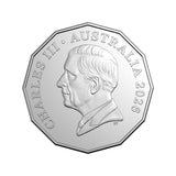 Australia Charles III 2026 50c Cupro-Nickel Uncirculated 20-Coin Heads/Heads or Tails/Tails RAM Mint Roll