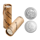 Australia Charles III 2026 5c Cupro-Nickel Uncirculated 40-Coin Heads/Heads or Tails/Tails RAM Mint Roll