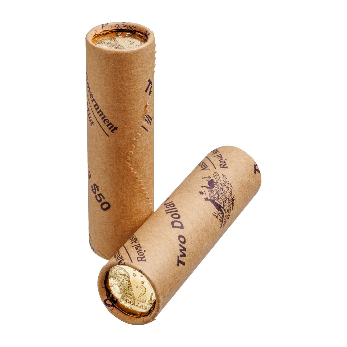 Australia Charles III 2026 $2 Aluminium-Bronze Uncirculated 25-Coin Heads/Heads or Tails/Tails RAM Mint Roll