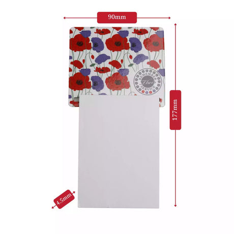 Remember Their Service Red & Purple Poppy Magnet Memo Pad