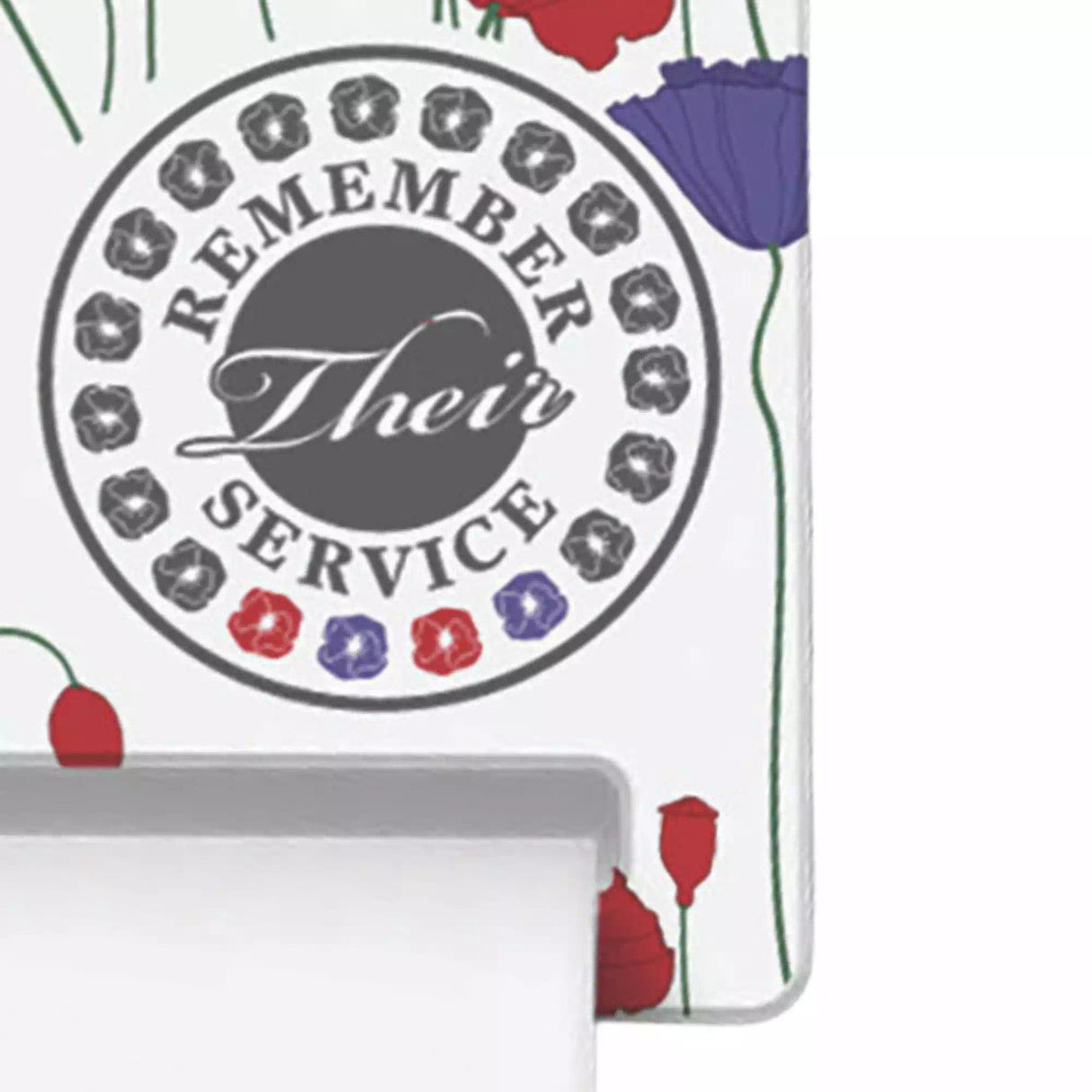 Remember Their Service Red & Purple Poppy Magnet Memo Pad