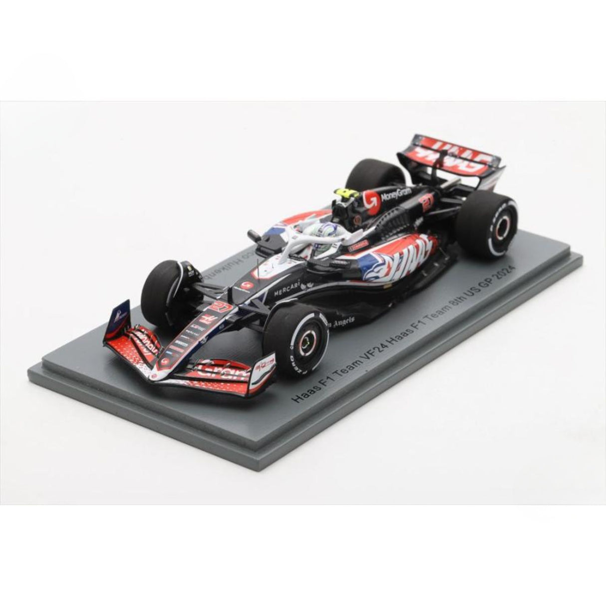 Haas F1 Team VF24 Haas F1 Team No.27 8th US GP 2024  - Nico Hulkenberg - 1:43 Scale Resin Model Car