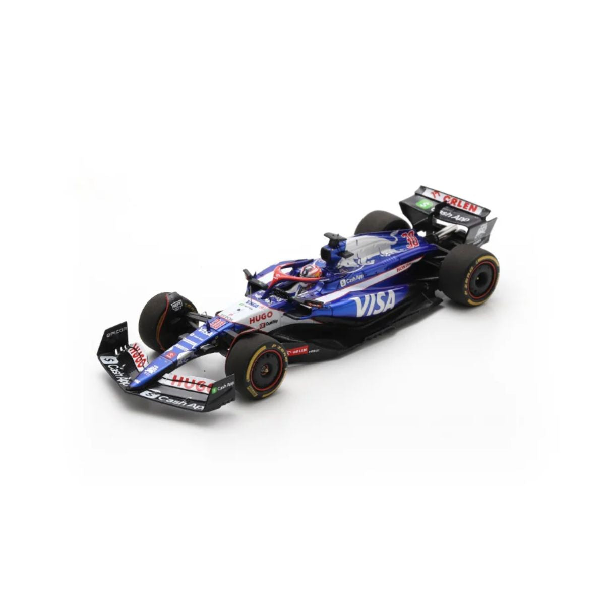 Visa Cash App RB Formula One Team VCARB 01 No.30 9th US GP 2024 - Liam Lawson - 1:43 Scale Resin Model Car