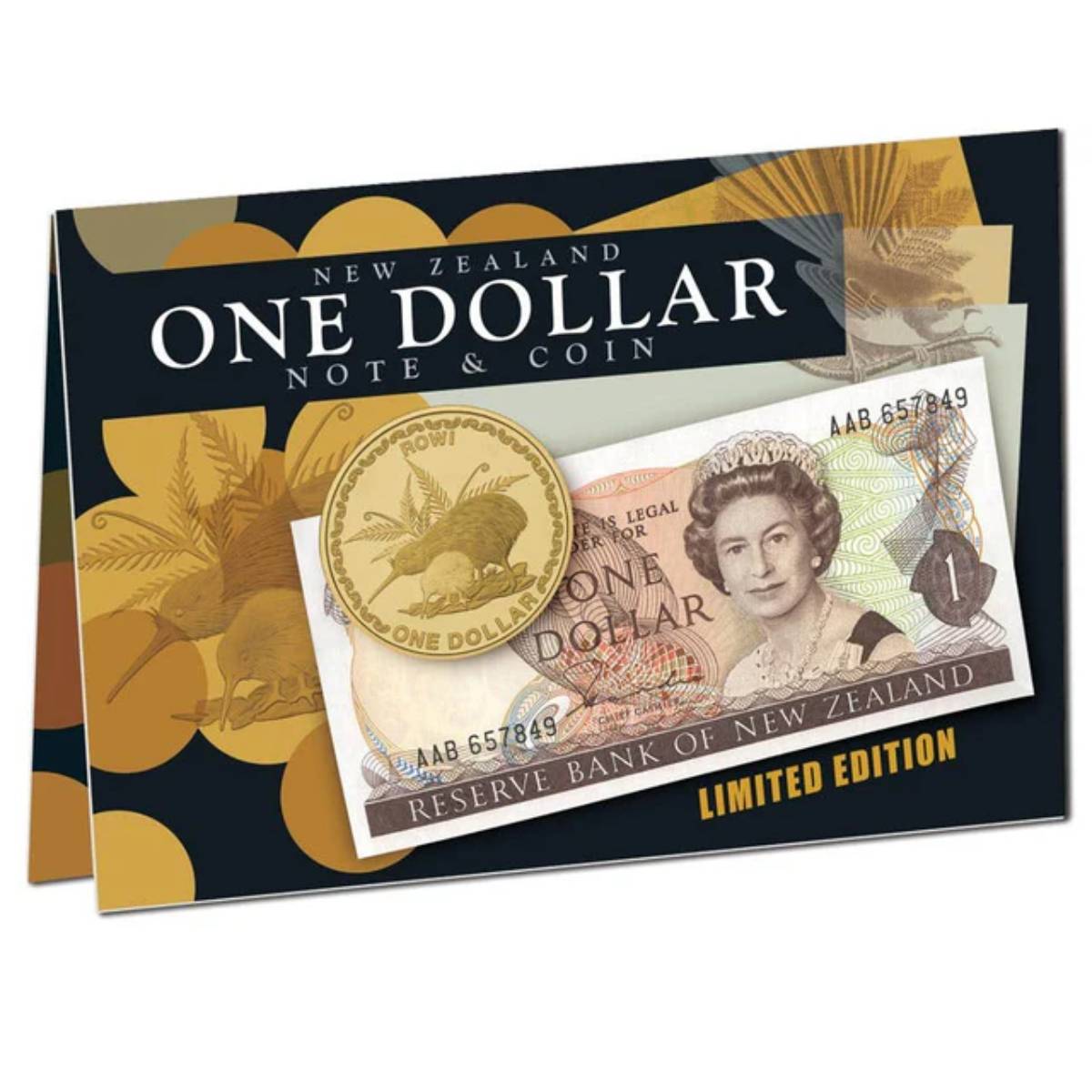 1 Note/coin New Zealand $1 Note & Coin Portfolio – Downies Collectables