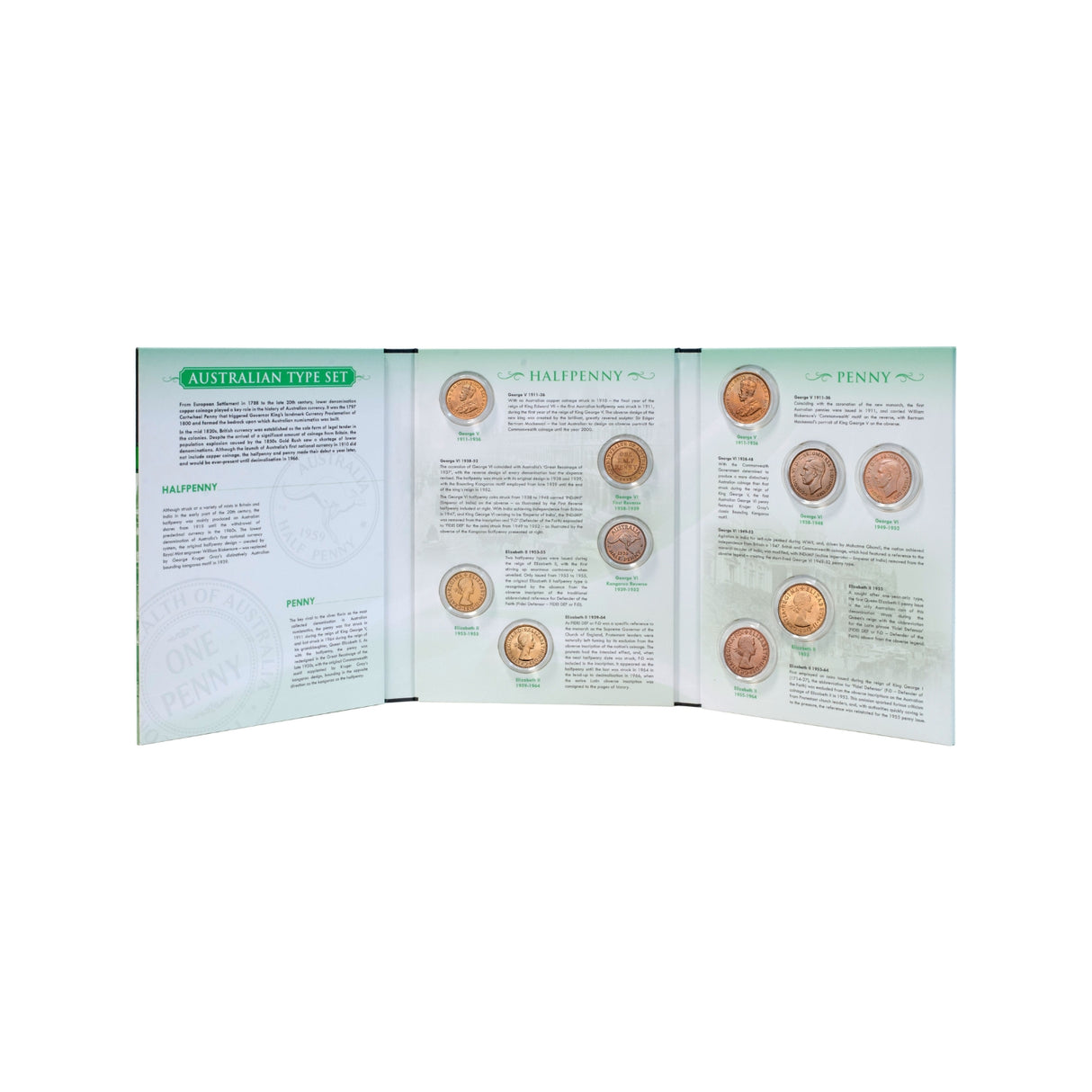 Halfpenny & Penny 10-Coin Type Set