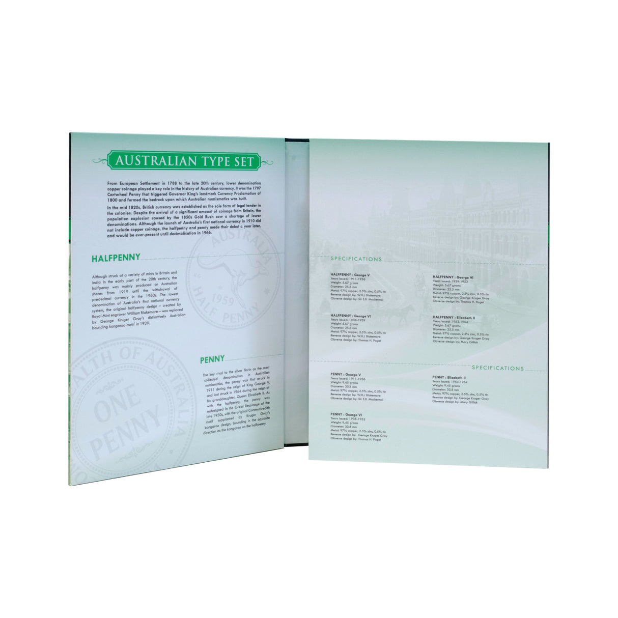 Halfpenny & Penny 10-Coin Type Set