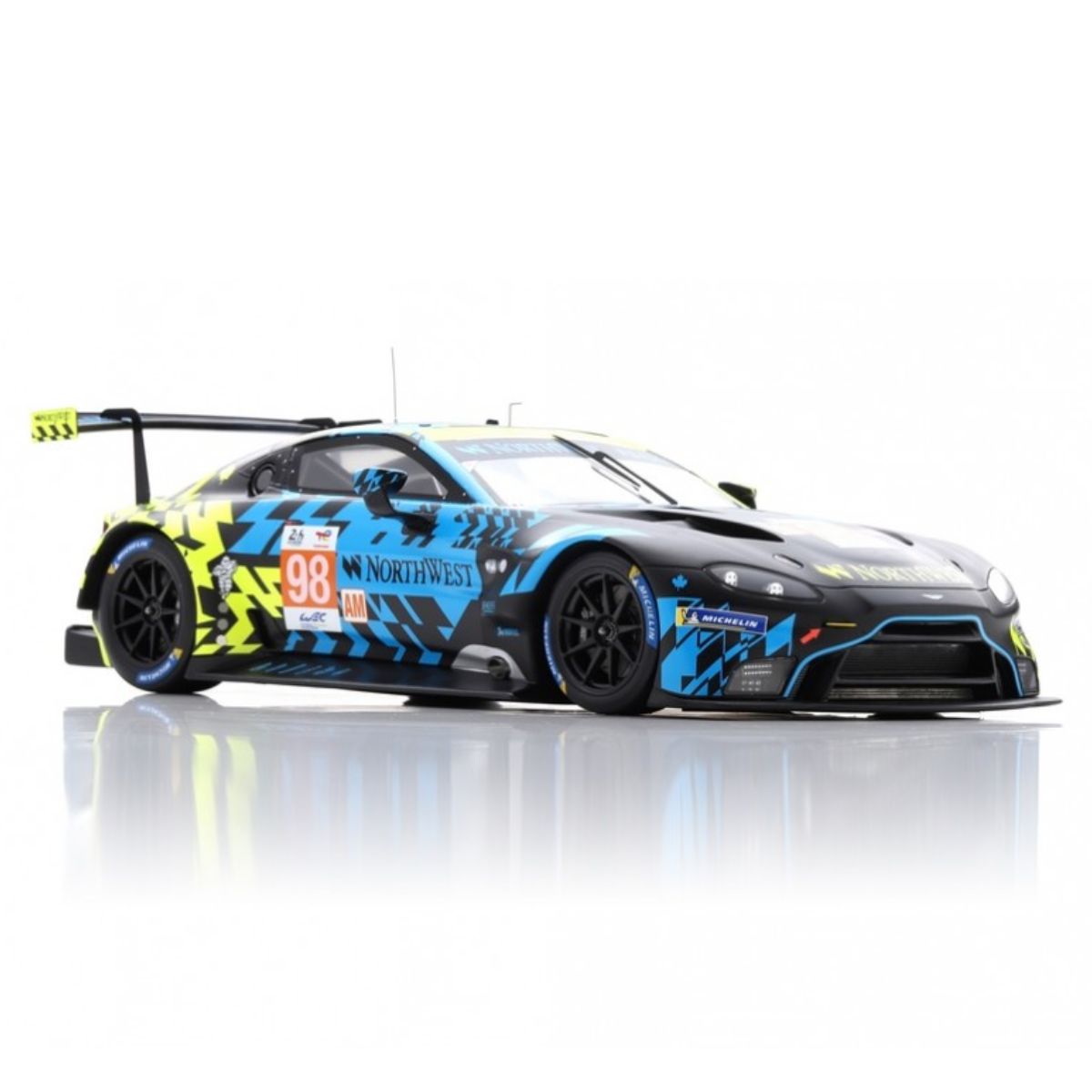 Aston Martin Vantage AMR No.98 NORTHWEST AMR - 3rd LMGTE Am 24H Le Mans 2022 - P. Dalla Lana - D. Pittard - N. Thiim.  With Acrylic Cover - 1:18 Scale Resin Model Car