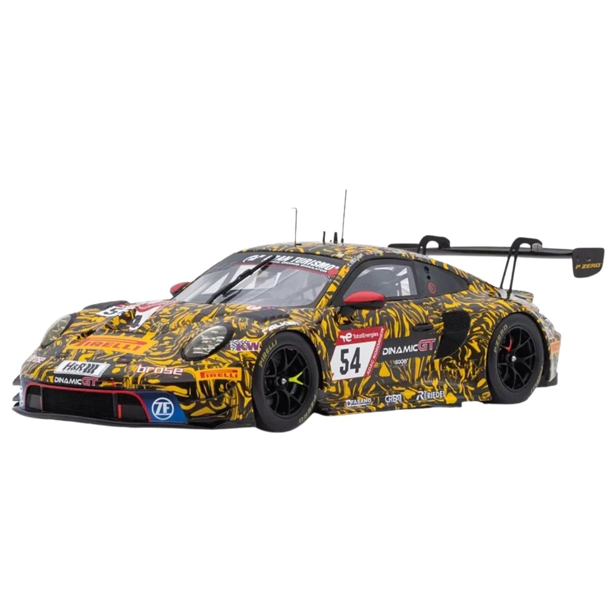 Porsche 911 GT3 R (992) No.54 Dinamic GT SRL 24H Nürburgring 2023 Vanthoor/Güven - 1:18 Scale Resin Model Car