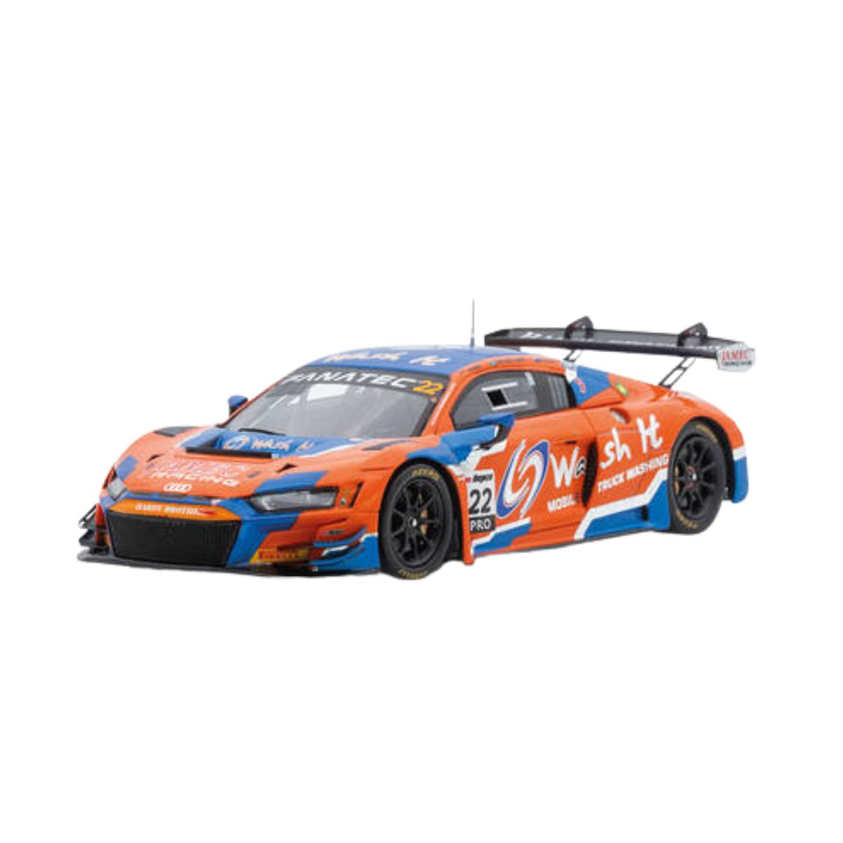 Audi R8 LMS GT3 Evo II No.22 Wash It Team MPC - 3rd Bathurst 12H 2024 - L. Talbot - C. Haase - K. van der Linde.  Limited 300 - 1:43 Scale Resin Model Car