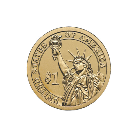 US Presidents 2015 $1 Lyndon B. Johnson Gold-plated Coin
