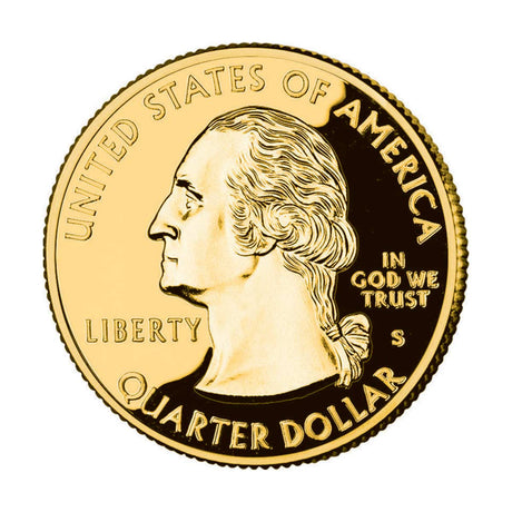 US State Quarters 2000 New Hampshire Gold-plated Coin