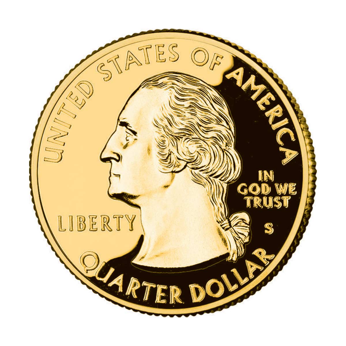 US State Quarters 2003 Maine Gold-plated Coin
