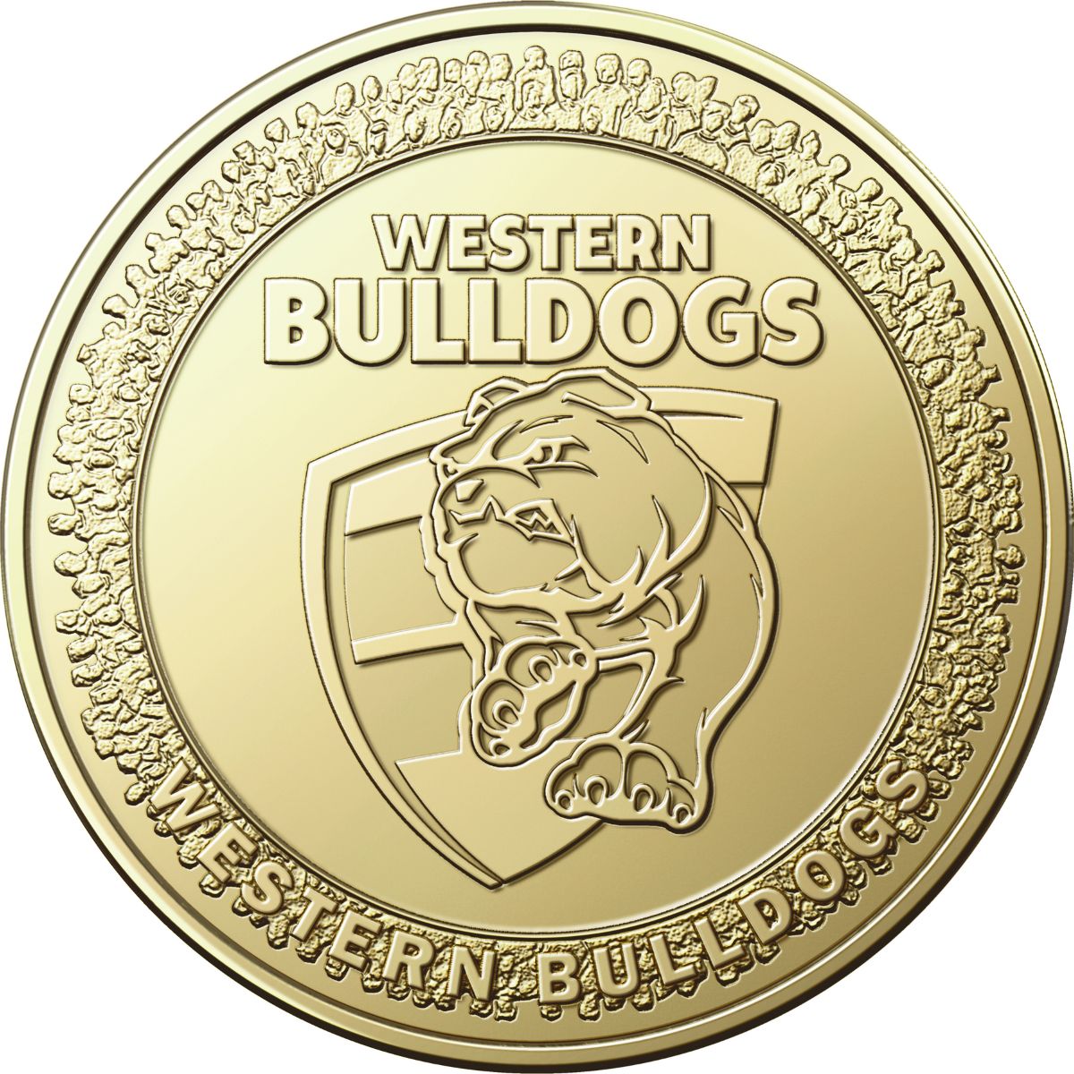 AFL Western Bulldogs 2023 $1 Aluminium-Bronze Uncirculated Coin x10