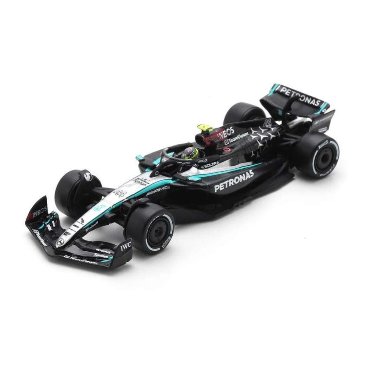 Mercedes-AMG PETRONAS F1 Team No.44 W15 E Performance Bahrain GP 2024 - Lewis Hamilton - 1:64 Scale Resin Model Car