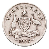 1923 Threepence Very Good-Fine