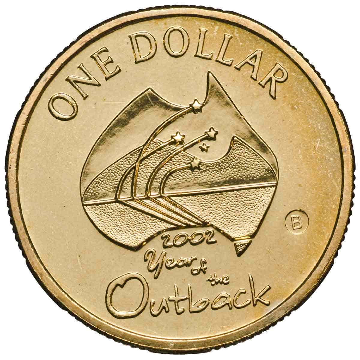 Year Of The Outback 2002 $1 'B' Mintmark Al-Br Uncirculated Coin