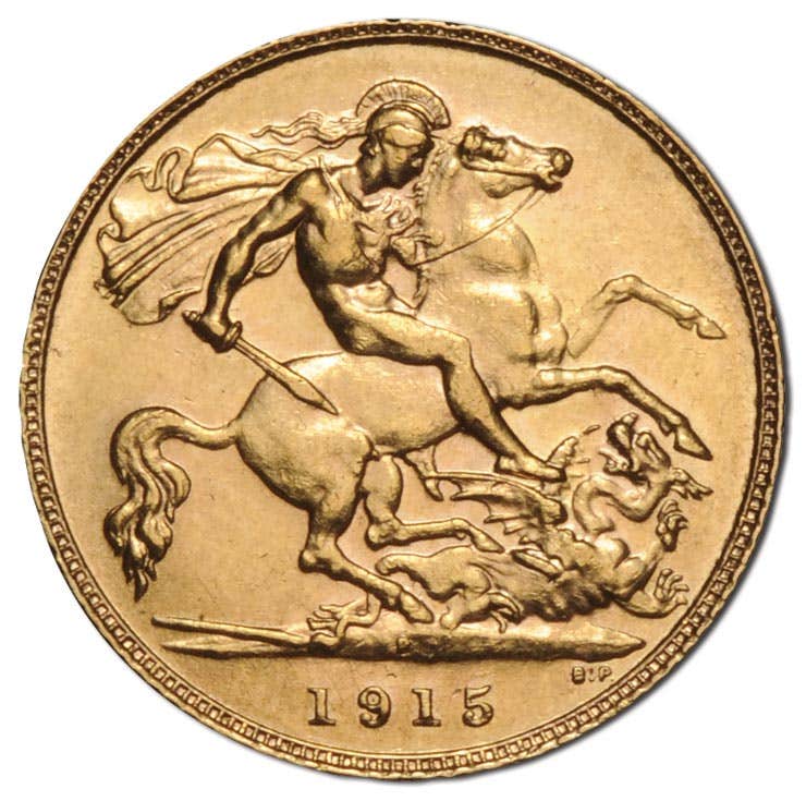 George V 1915P Gold Half Sovereign Extremely Fine