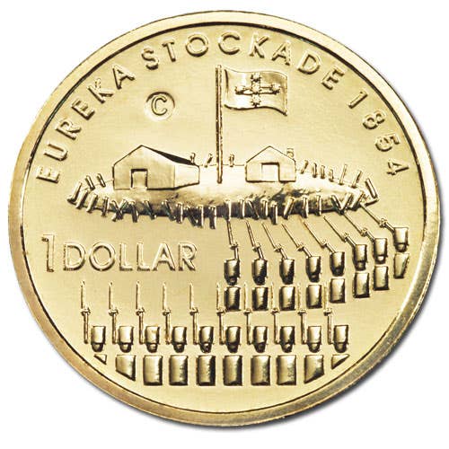 Australia Eureka Stockade 150th Anniversary 2004 $1 C Mintmark Uncirculated Coin