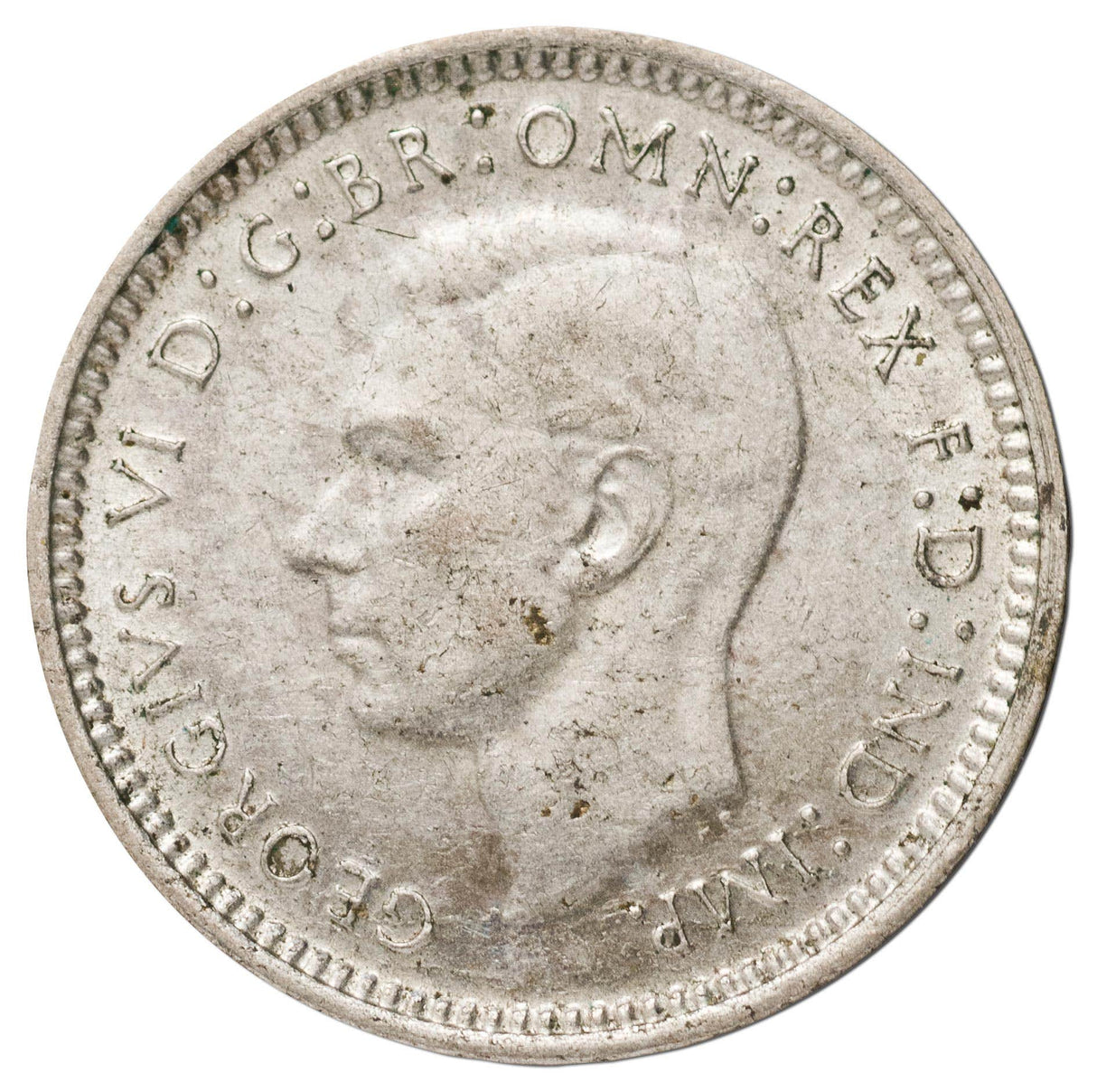 1948 Threepence Filled '8' & Standard Type Pair Very Fine