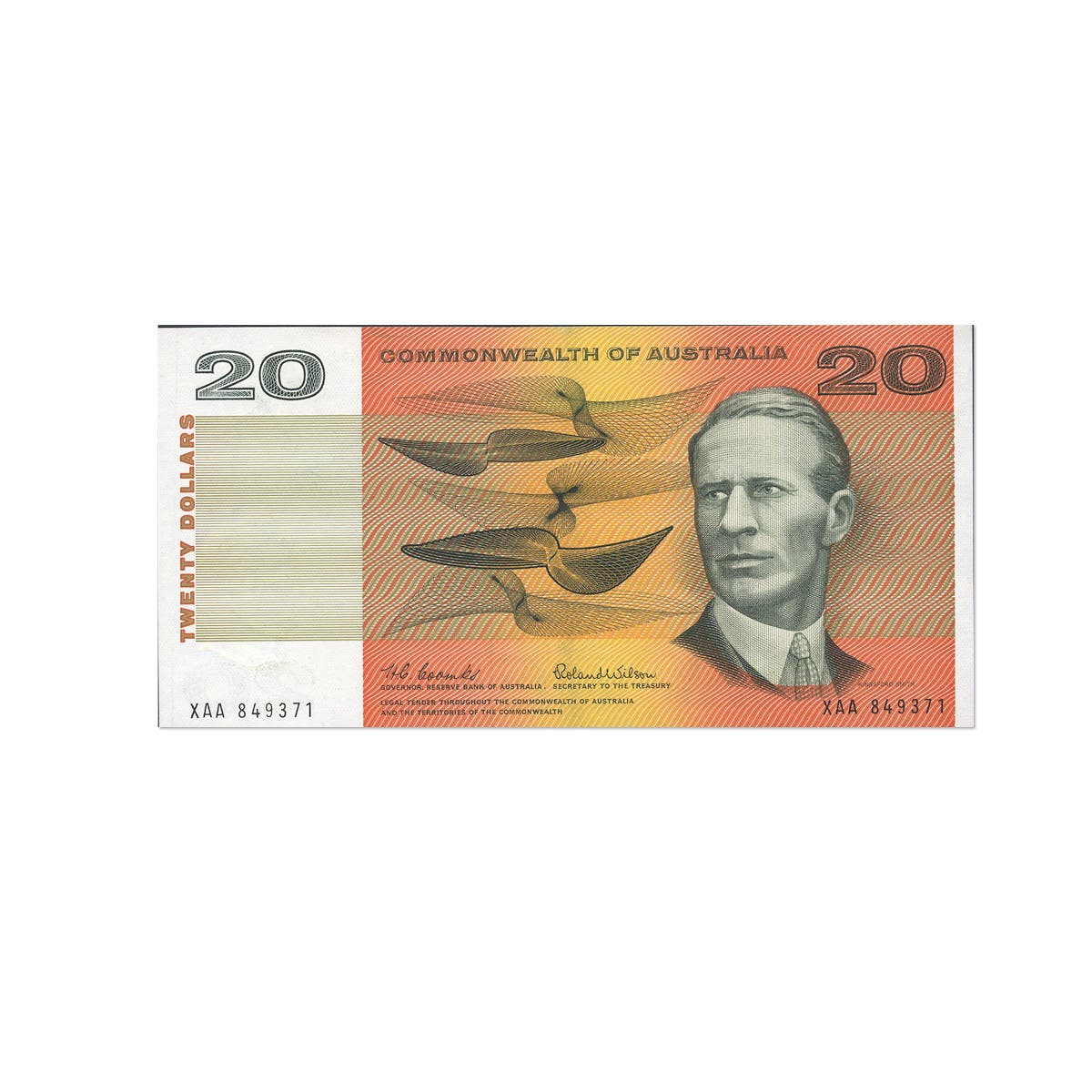 Australia 1966 $20 R401F Coombs/Wilson XAA First Prefix Uncirculated Banknote