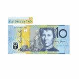 2008 $10 R321bF Stevens/Henry AA08 First Prefix Banknote Uncirculated