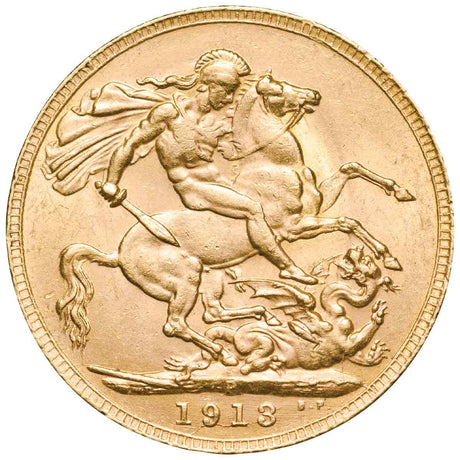 1913 Perth George V Gold Sovereign Uncirculated