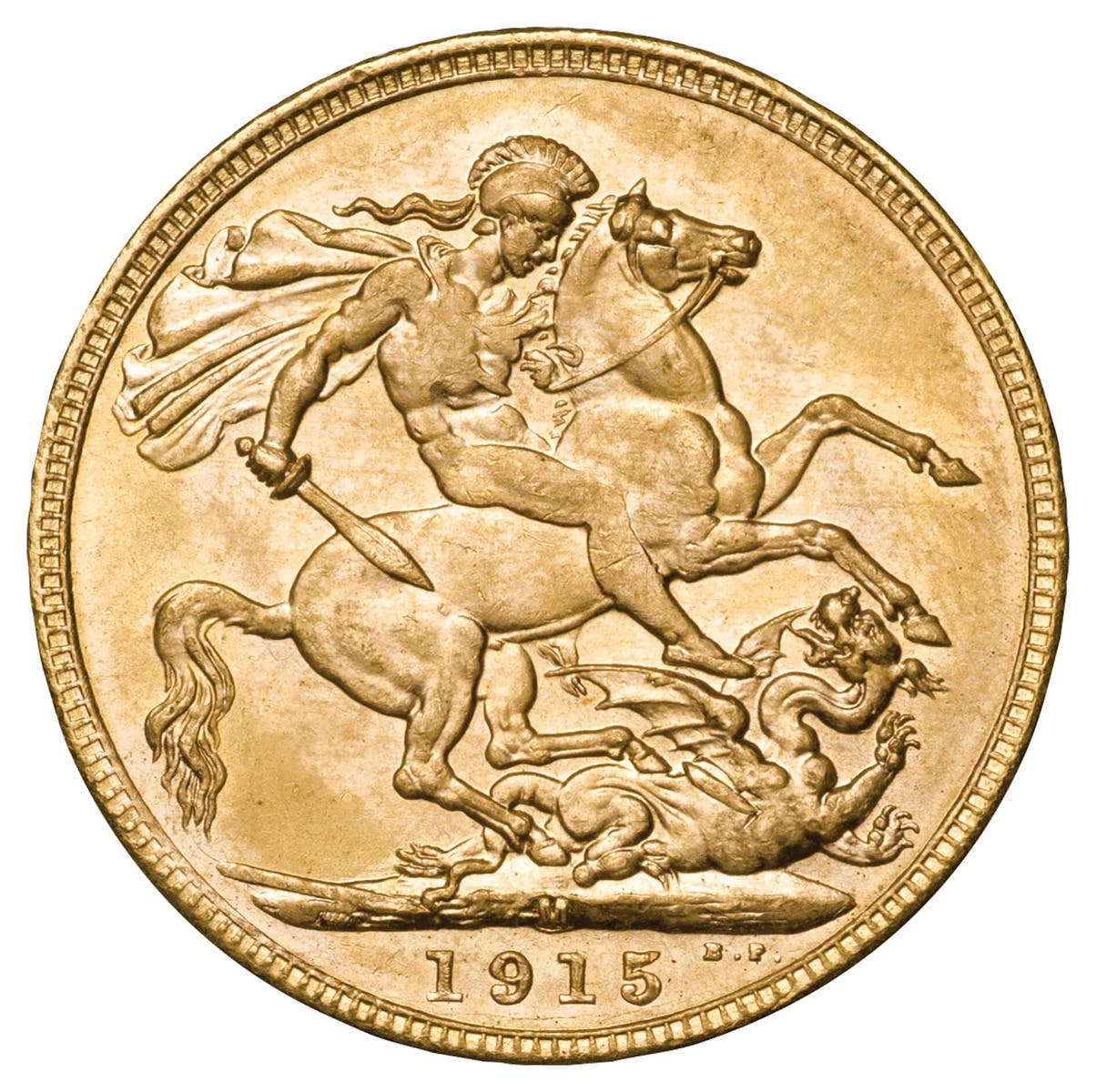 George V 1915M Gold Sovereign Uncirculated