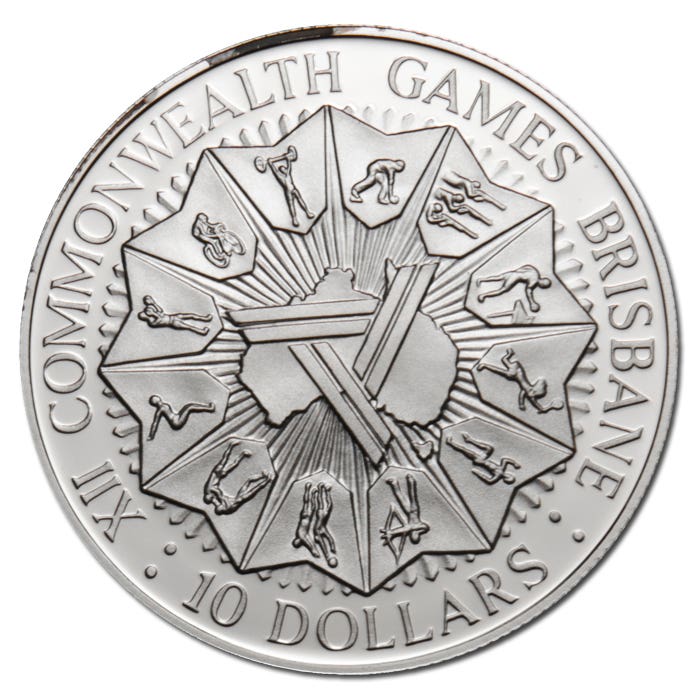 Australia Commonwealth Games 1982 $10 Silver Proof Coin