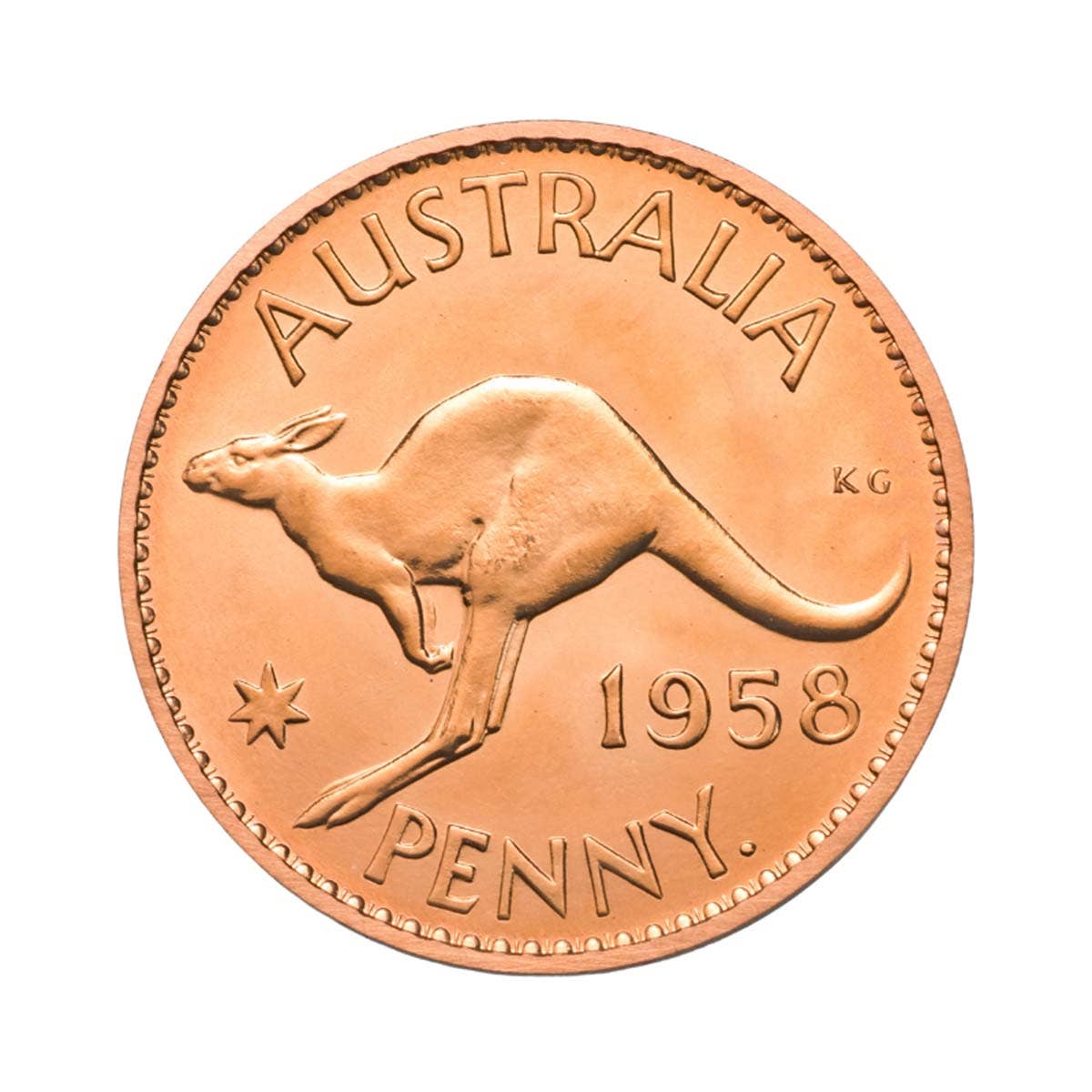 Australia Elizabeth II Perth Mint 1958 Penny Proof FDC