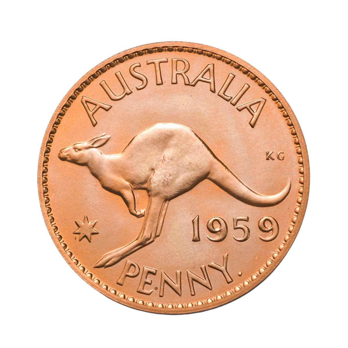 Australia Elizabeth II Perth Mint 1959 Penny Proof FDC