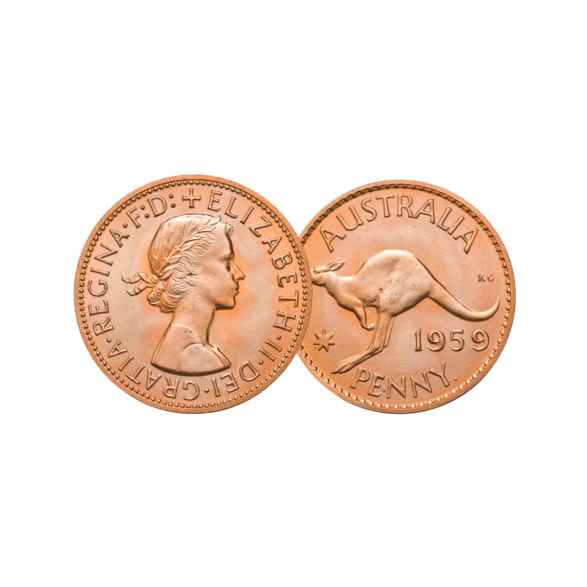 Australia Elizabeth II Perth Mint 1959 Penny Proof FDC