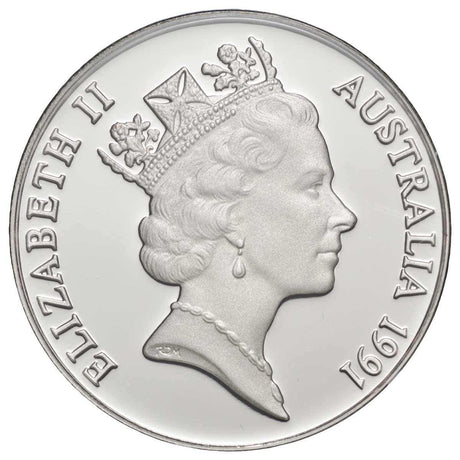 1991 $10 Tasmania Silver Proof Coin