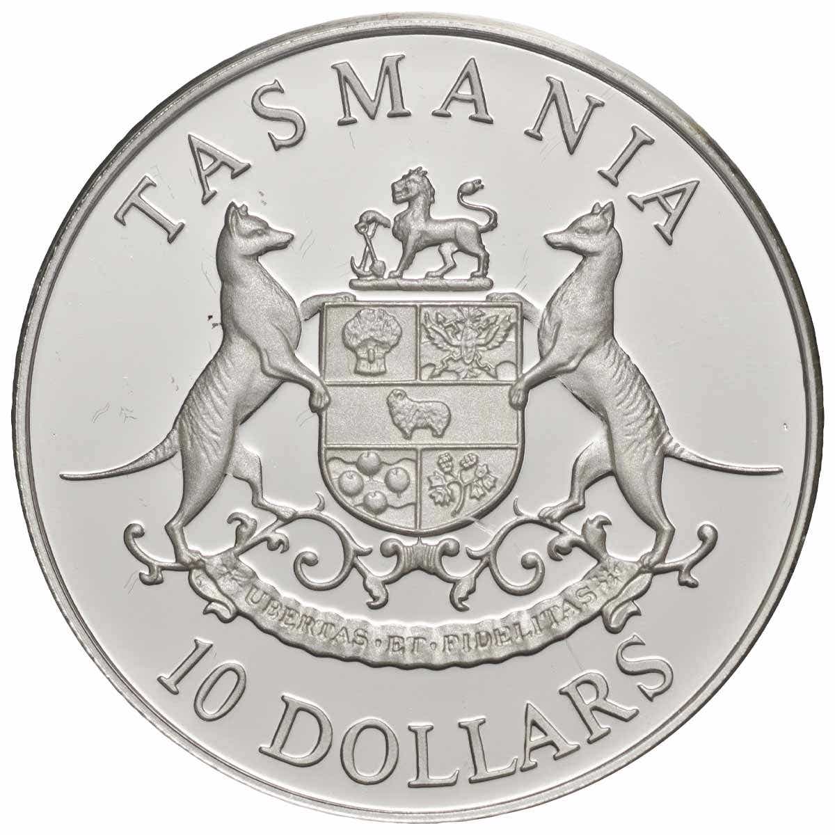 Australia Tasmania 1991 $10 Silver Proof Coin
