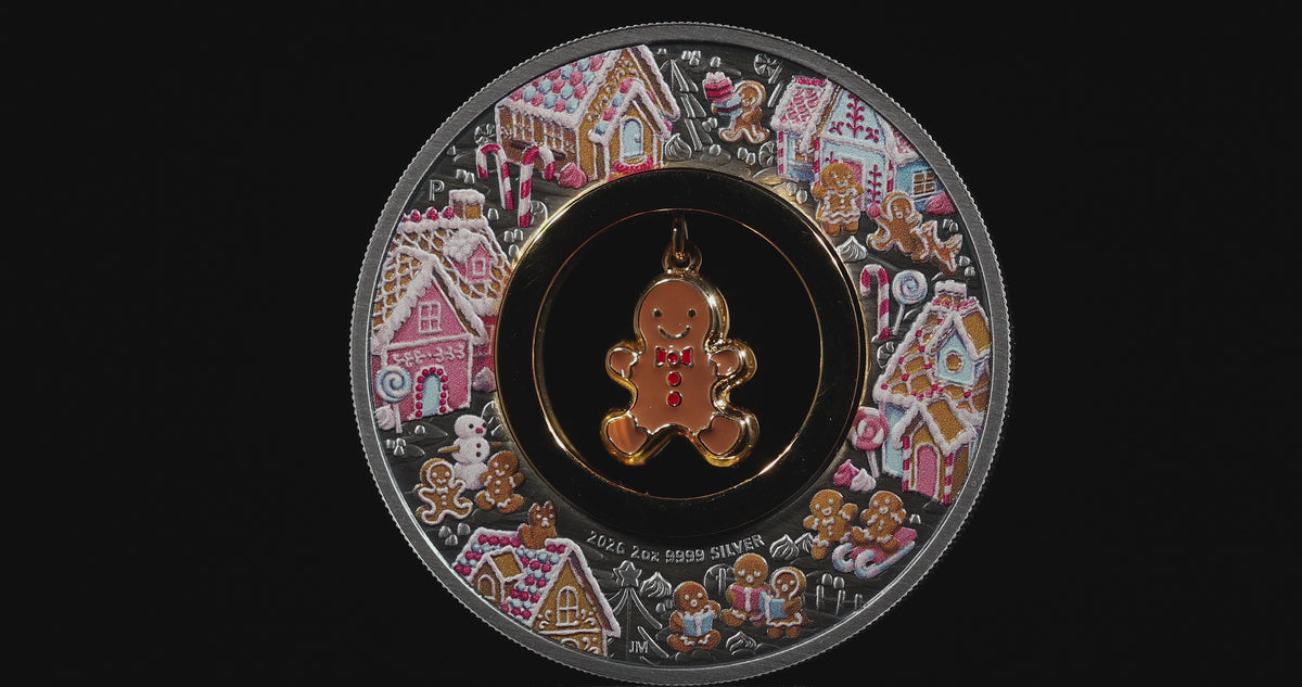 Australia Christmas Gingerbread Man 2026 $2 2oz Silver Antique Coin
