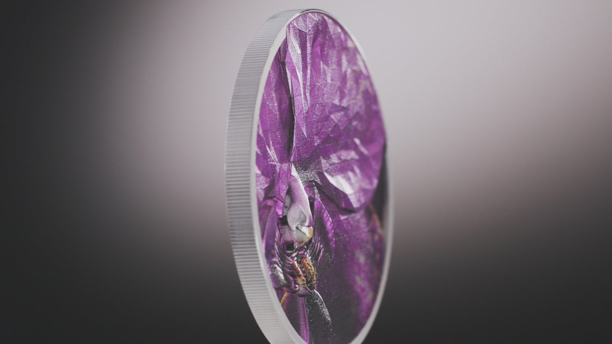 Bionics Orchid 2026 $5 Colour Ultra High Relief 1oz Silver Proof Coin