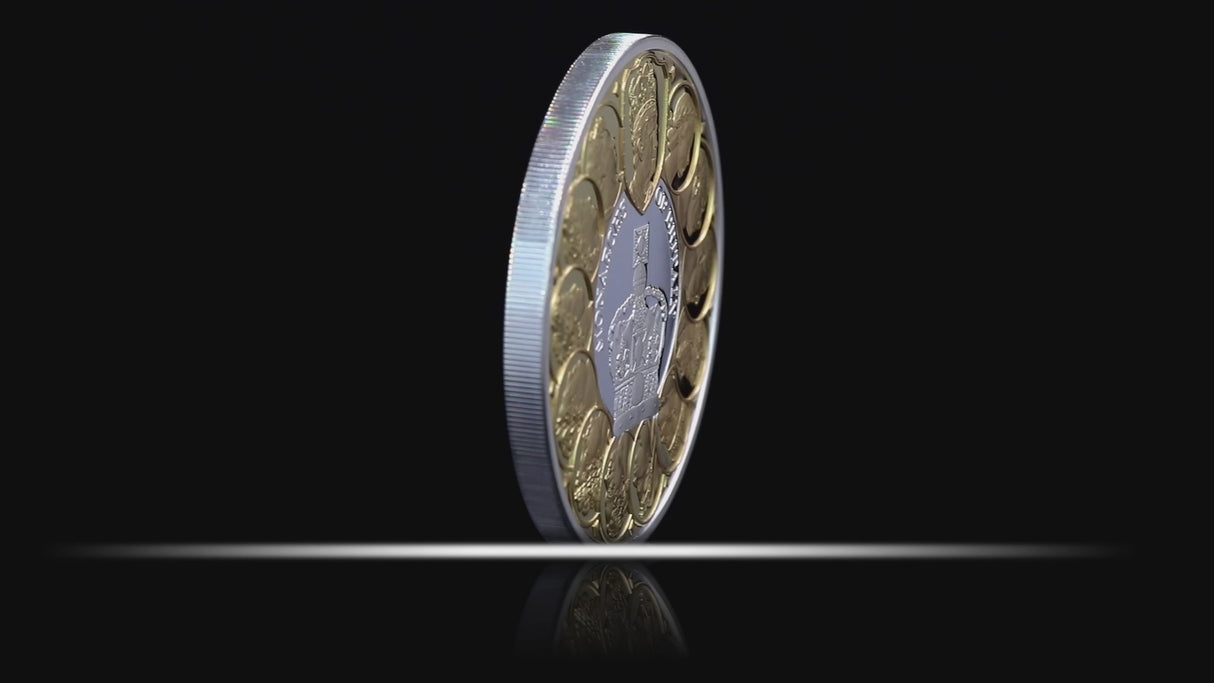 Monarchs of Britain 2025 $1 Gold-plated 1oz Silver Proof Coin
